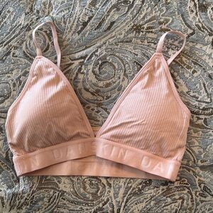 Danskin Women's Light Pink Ribbed Bralette
